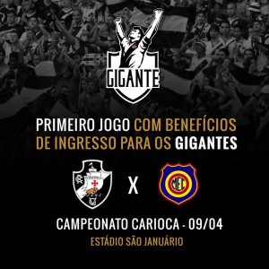 Vasco x Madureira, no dia 09/04, será o 1º jogo com benefício de ingresso para os sócios-torcedores