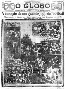 Aconteceu em 6 de maio – Vasco vence o Fluminense por 2 a 1 nas Laranjeiras, pelo Carioca de 1934