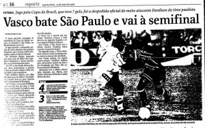 Vasco Hoje (12/05/1998) Duelo de campeões