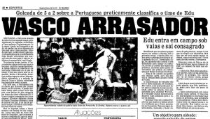 Aconteceu em 1º de maio – Em tarde de Arturzinho, Vasco goleia a Lusa por 5 a 2 pelo Brasileiro de 1984