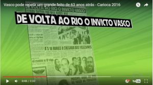 Vasco pode completar 6 meses invicto, o que não ocorre desde 1953