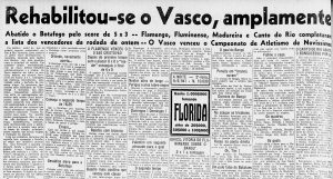 Vasco hoje (08/06/1941) – Vitória contra a tormenta