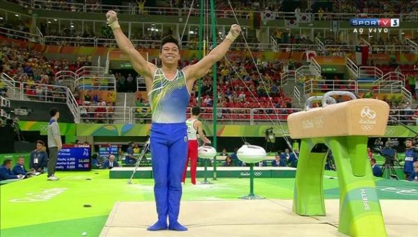 Sérgio Sasaki faz bonito nas eliminatórias da Ginástica Artística