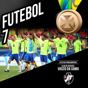 Com 7 atletas do Vasco, Brasil conquista o bronze no Futebol de 7