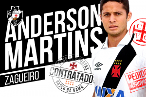 Vasco confirma a contratação de Anderson Martins