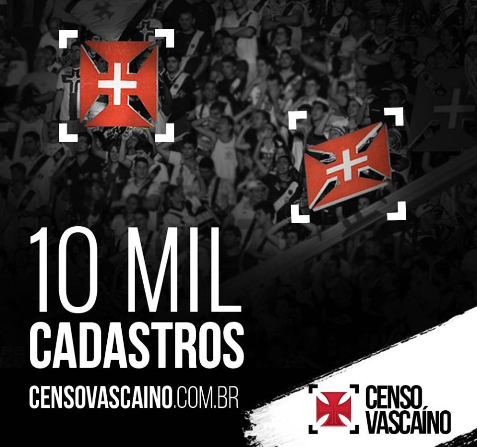 Censo Vascaíno já conta com mais de 10 mil cadastros