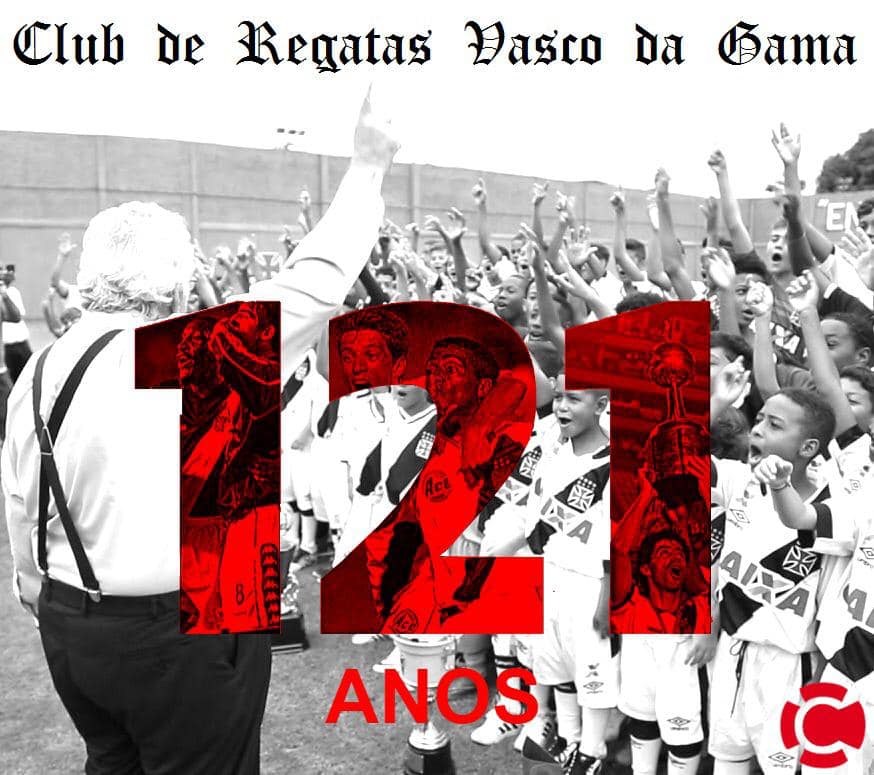 Vasco completa 121 anos