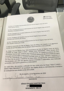 Sérgio Frias protocola carta criticando tentativa de nova eleição no Vasco: “gravíssimo e indesculpável”