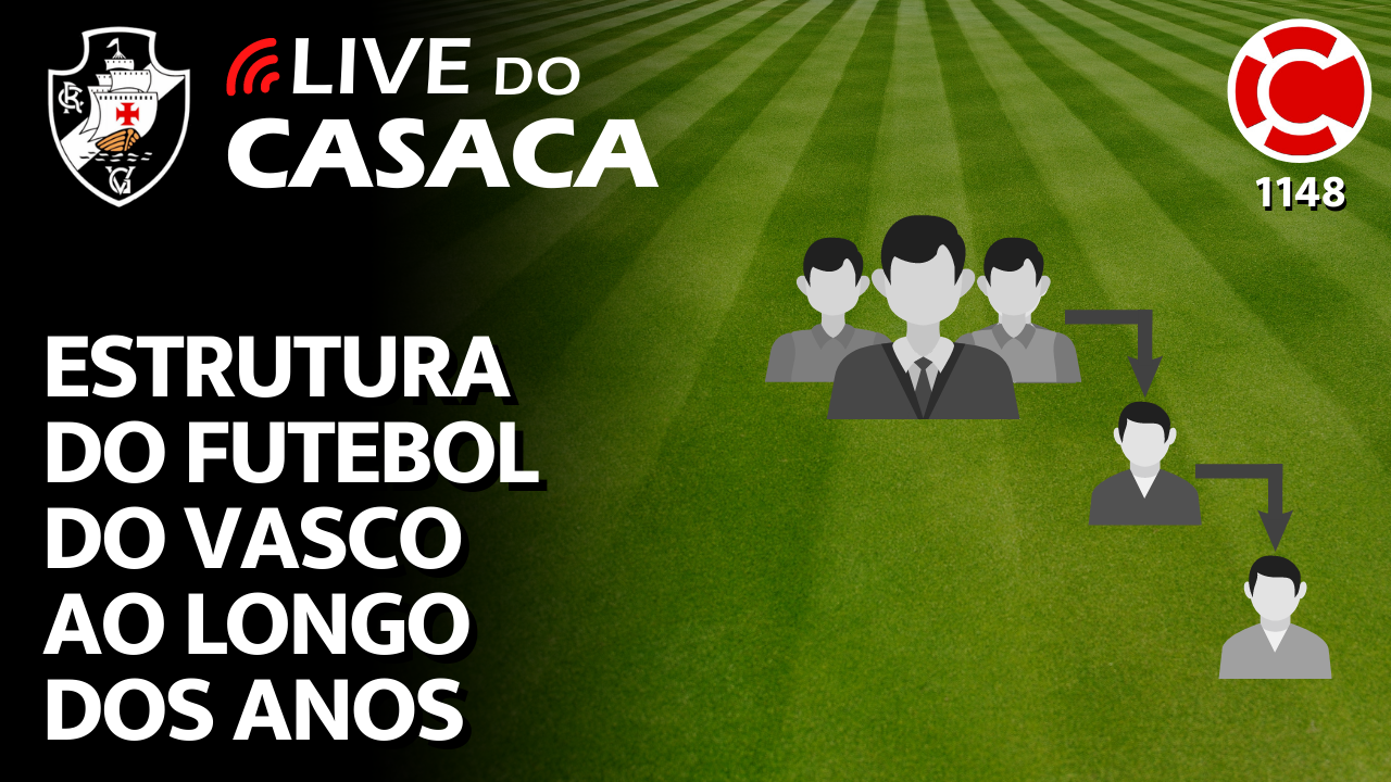 ESTRUTURA DO FUTEBOL DO VASCO AO LONGO DOS ANOS – Live do CASACA 1148